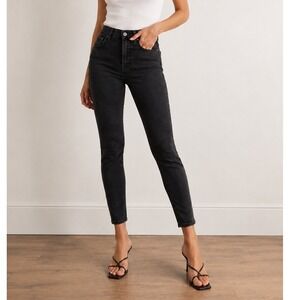 AGOLDE Womens Black Willow Skinny Jeans Size 25 Stretch Organic Cotton